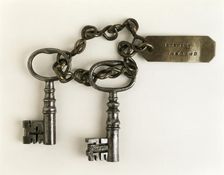 Keys to the burying ground of Newgate Gaol, 18th century