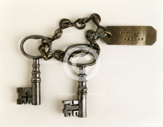 Keys to the burying ground of Newgate Gaol, 18th century. Creator: Unknown.