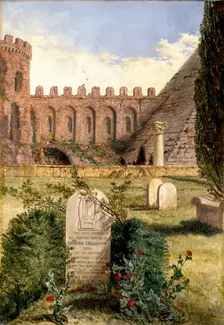 Keats's Grave, 1873. Artist: William Bell Scott