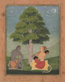 Kedar Ragini: Folio from a ragamala series (Garland of Musical Modes) , ca. 1690-95. Creator: Ruknuddin
