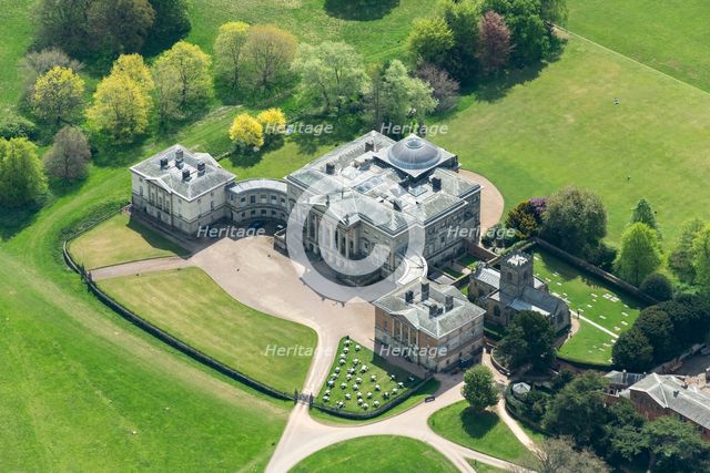 Kedleston Hall, an 18th century country house, Derbyshire, 2025. Creator: Robyn Andrews.