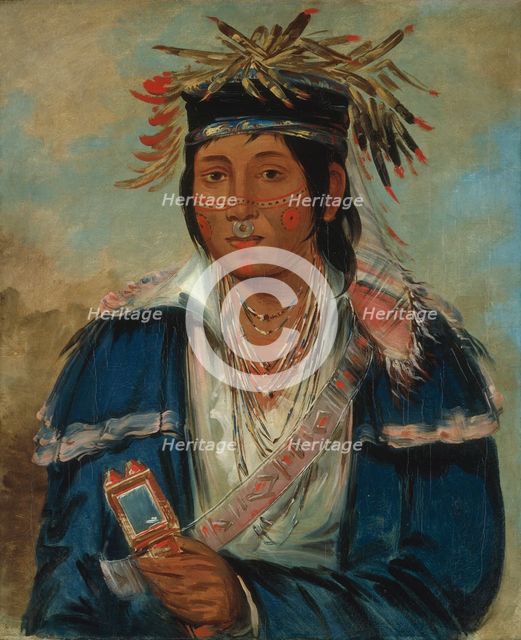 Kee-mo-rá-nia, No English, a Dandy, 1830. Creator: George Catlin.