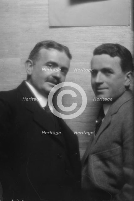 Keegan, Joe, and Mr. McAran, portrait photograph, 1913. Creator: Arnold Genthe.