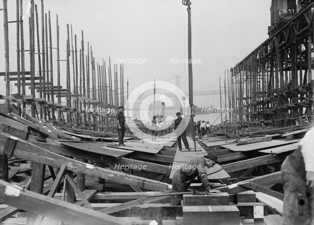 Keel of NEW YORK, 1911. Creator: Bain News Service.
