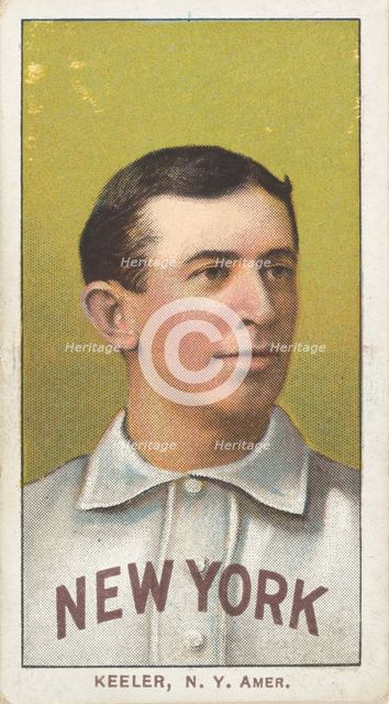 Keeler, New York, American League, from the White Border series (T206) for the American..., 1909-11. Creator: American Tobacco Company.