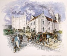 Keep and Palace, Old Sarum, Wiltshire, c1130, (1994). Artist: Peter Dunn