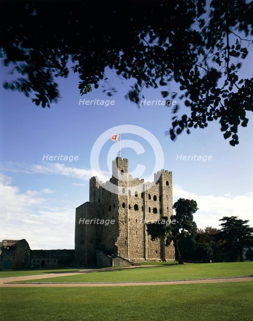 Keep from inside inner bailey, Rochester Castle, Kent, 1992. Artist: Unknown