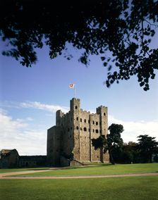 Keep from inside inner bailey, Rochester Castle, Kent, 1992