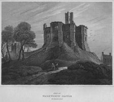 Keep of Warkworth Castle, Northumberland 1814. Artist: John Greig