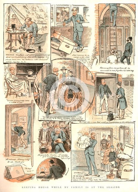'Keeping House while my family is at the Seaside', 1886. Creator: Unknown.