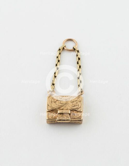 Keepsake in the Form of a Purse, England, c. 1850. Creator: Unknown.