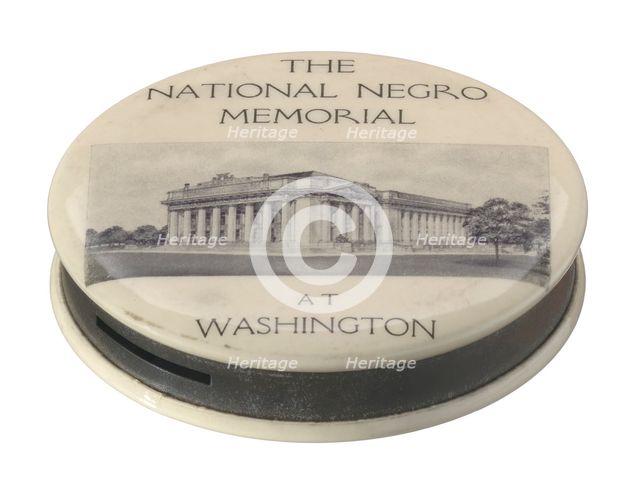 Keepsake pocket bank for the National Negro Memorial, ca. 1926. Creator: Unknown.