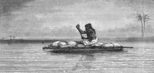 Kelek, or raft of inflated skins, on the Tigris; Journeyings in Mesopotamia 1875. Creator: Unknown