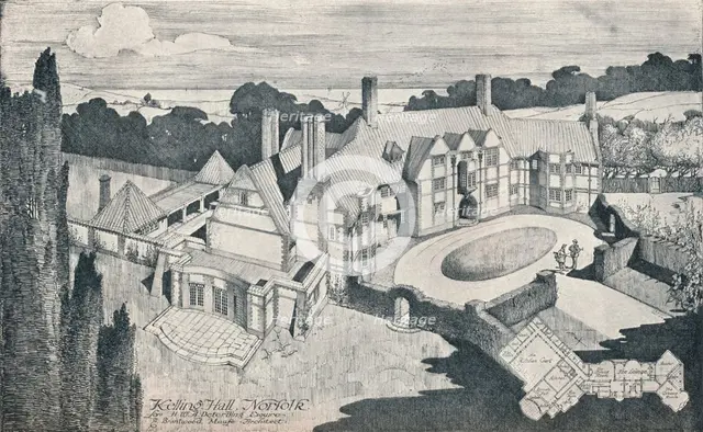 'Kelling Hall, Norfolk. E Brantwood Maufe, A.R.I.B.A., Architect', c1912. Artist: Edward Brantwood Maufe.