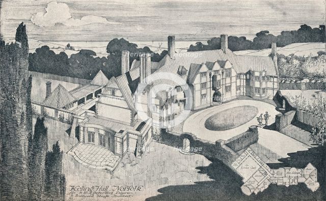 'Kelling Hall, Norfolk. E Brantwood Maufe, A.R.I.B.A., Architect', c1912. Artist: Edward Brantwood Maufe.