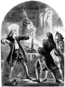 Kelly, the non-juring clergyman, destroying the treasonable papers 18th century (19th century)