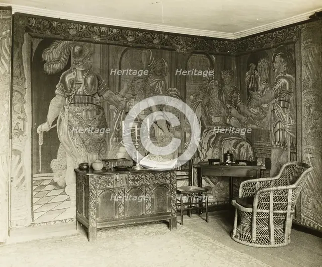 Kelmscott Manor: In the Tapestry Room, 1896. Creator: Frederick Henry Evans.