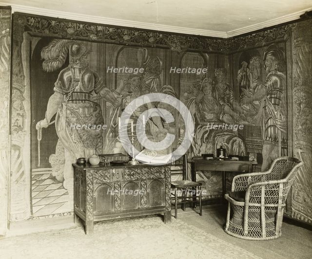 Kelmscott Manor: In the Tapestry Room, 1896. Creator: Frederick Henry Evans.