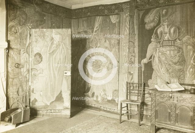 Kelmscott Manor: In the Tapestry Room, 1896. Creator: Frederick Henry Evans.