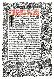 Kelmscott Press: Page printed in the Golden Type c.1895, (1914). Artist: William Morris