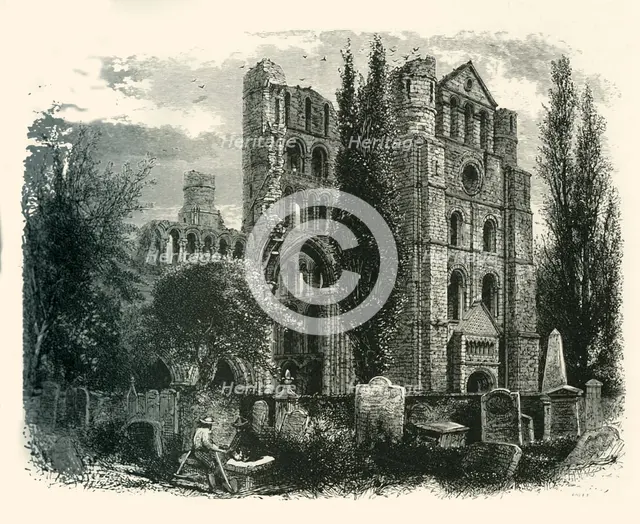 'Kelso Abbey', c1870.