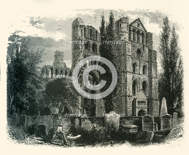 'Kelso Abbey', c1870.