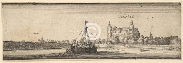 Kelsterbach Castle near Höchst am Main, 1642-44. Creator: Wenceslaus Hollar.