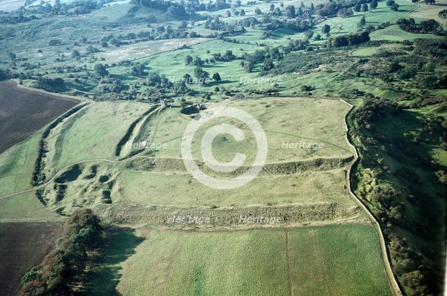 Kemerton Camp Iron Age hillfort, Bredon Hill, Worcestershire, 1970.  Artist: Jim Hancock.
