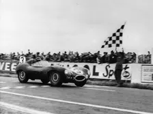 Ken Wharton in a Jaguar D Type, Rheims 12 Hours Race, France, 3rd July 1954