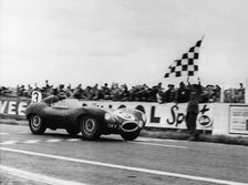 Ken Wharton in a Jaguar D Type, Rheims 12 Hours Race, France, 3rd July 1954
