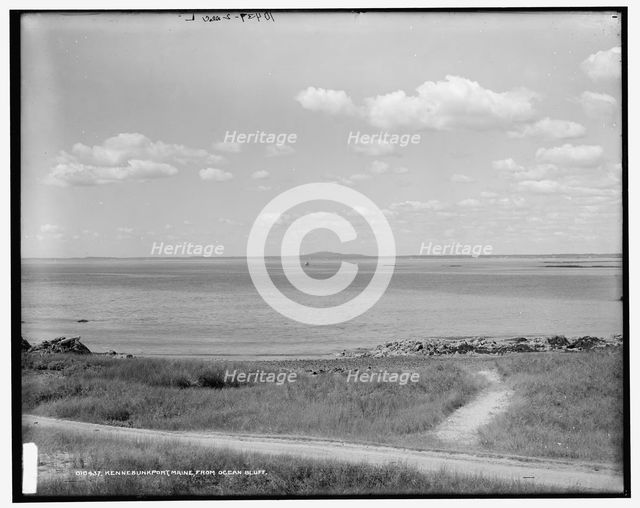 Kennebunkport, Maine, from ocean bluff, between 1890 and 1901. Creator: Unknown.