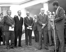 Kennedy Presents Award to Gilruth, 1962. Creator: NASA