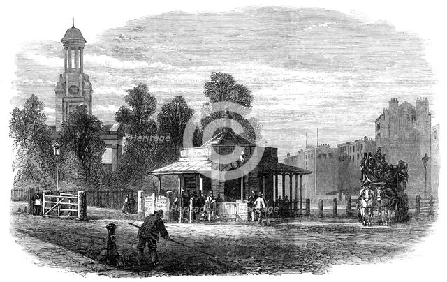 Kennington Turnpike-Gate, lately removed, 1865. Creator: Unknown.