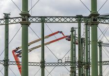Kennington Lane Gasholder Station, Kennington Lane, Kennington, Lambeth, GLA, 2021. Creator: Chris Redgrave