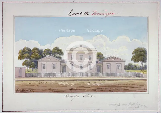 Kennington Schools, Camberwell New Road, Lambeth, London, 1826. Artist: G Yates