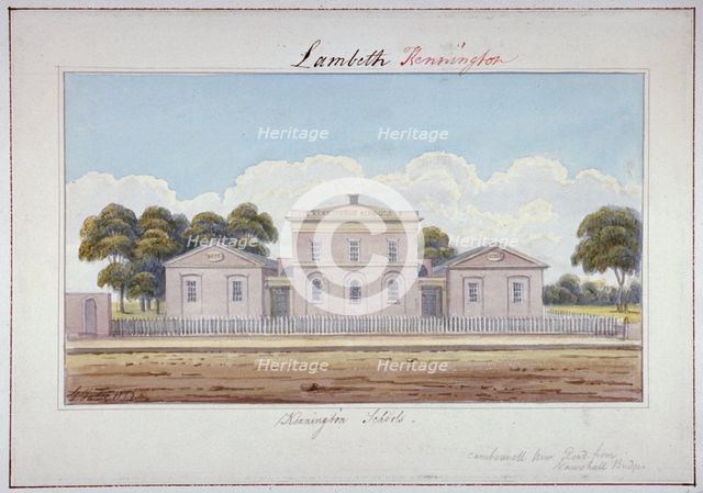 Kennington Schools, Camberwell New Road, Lambeth, London, 1826. Artist: G Yates