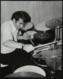 Kenny Clare playing the drums, London, 1978. Creator: Denis Williams