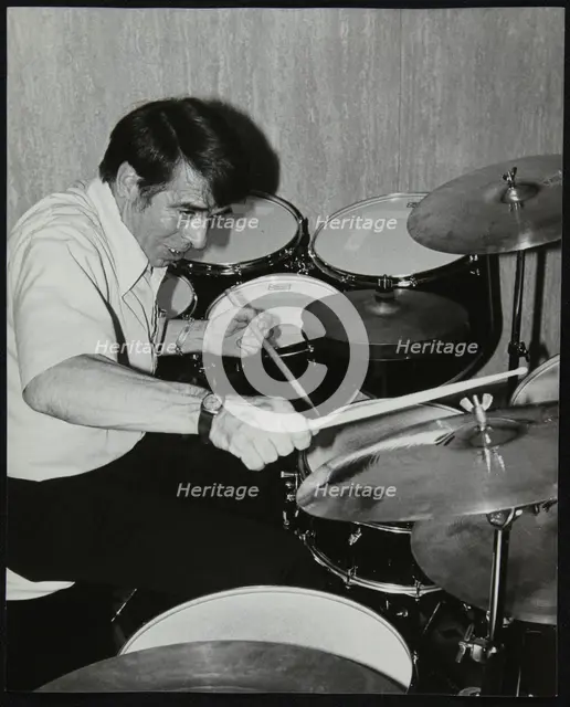 Kenny Clare playing the drums, London, 1978. Creator: Denis Williams.