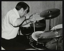 Kenny Clare playing the drums, London, 1978. Creator: Denis Williams