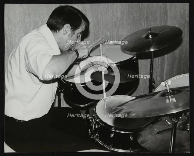 Kenny Clare playing the drums, London, 1978. Creator: Denis Williams.
