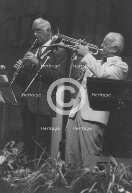 Kenny Baker and Roy Willox, Barbican, London 1993. Creator: Brian Foskett.