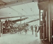 Kensington Fire Station, No 13 Old Court Place, Kensington, London, 1905