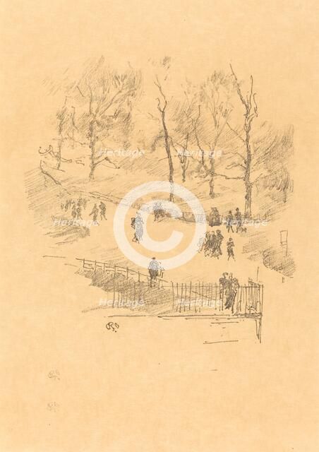 Kensington Gardens, 1896. Creator: James Abbott McNeill Whistler.