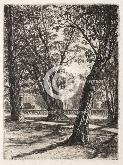 Kensington Gardens (The Small Plate), 1859. Creator: Francis Seymour Haden (British, 1818-1910).