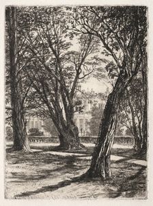 Kensington Gardens (The Small Plate), 1859. Creator: Francis Seymour Haden (British, 1818-1910)