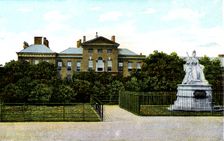 Kensington Palace and Queen Victoria's Statue, London, 20th Century