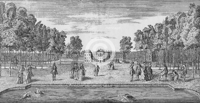 Kensington Palace in Georgian Times, c1750 (1911). Artist: John Rocque.