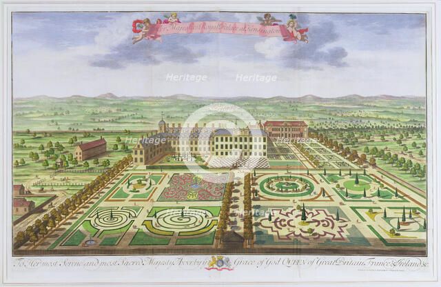 Kensington Palace, London, 1730. Artist: Johannes Kip