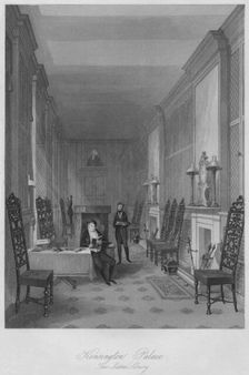 Kensington Palace. The Sussex Library c1841. Artist: Henry Melville
