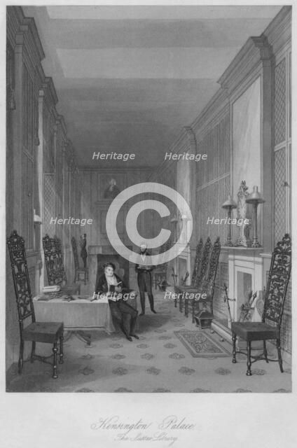 'Kensington Palace. The Sussex Library', c1841. Artist: Henry Melville.